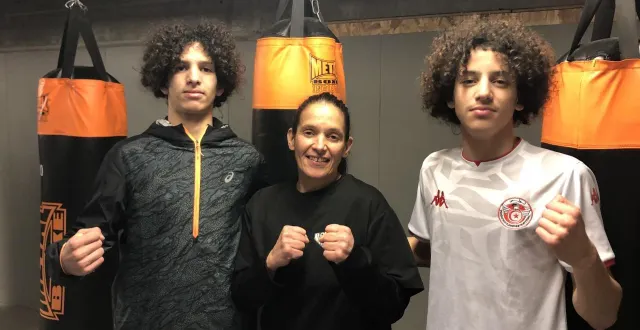 photo  de gauche à droite, sami jeddi, myriam addi et bilel jeddi du bc rezéen.  &copy;  ouest-france 