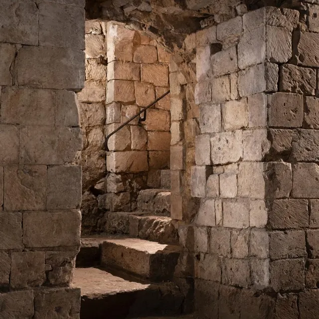 photo l’épaisseur des murs laisse penser que la maison était sur trois niveaux.  ©  alan aubry - métropole rouen normandie
