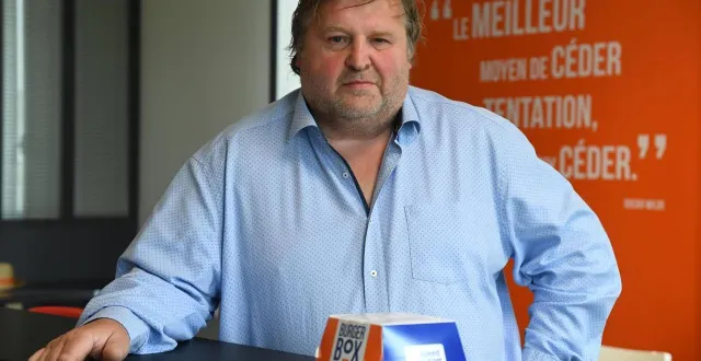 photo  beaucouzé, le 13 avril 2018. le fondateur de speed burger, bruno bourrigault, ici en 2018.  &copy;  archives co - laurent combet 