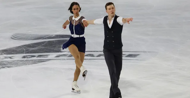 photo  camille et pavel kovalev découvrent les jeux olympiques ce matin lors de l’épreuve par équipe.  &copy;  olena chevhuz 