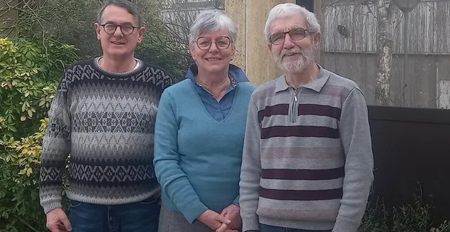 photo  de gauche à droite : gérard josselin, francine philippet et pascal guibout  &copy;  le maine libre 