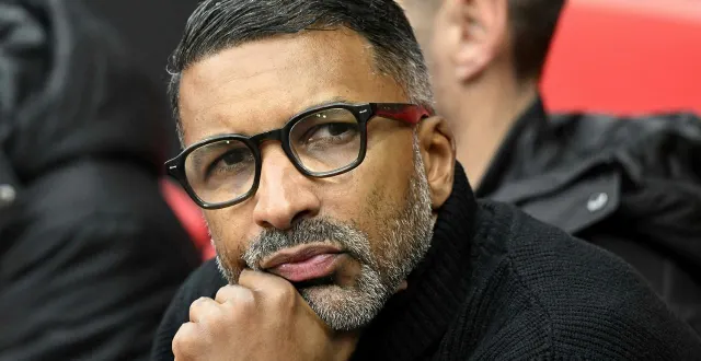 photo  habib beye, le coach du stade rennais.  &copy;  philippe renault / ouest-france 