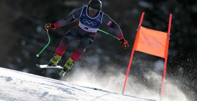 photo  daniel hemetsberger n’a pas hésité à s’élancer sur la piste des jeux olympiques d’hiver 2026.  &copy;  christian petersen / afp 