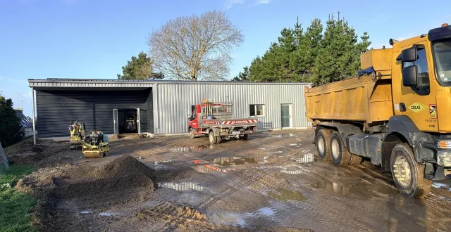 photo  implanté sur le site de la villeneuve-ellé à guidel-plages, le boulodrome sera opérationnel au début du mois de mois de mars 2026.  &copy;  ouest-france 