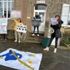 photo  l’association mouv’enfants a organisé une action pour dénoncer la candidature d’edgar moulin, maire sortant de saint-ellier-les-bois aux municipales. 