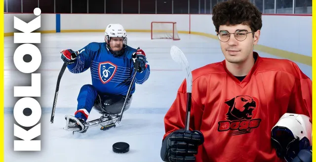 photo  matteo s’est essayé au parahockey sur glace avec l’équipe de cholet et le capitaine de l’équipe de france. un reportage à retrouver en vidéo sur notre chaîne youtube kolok.  &copy;  ouest-france 