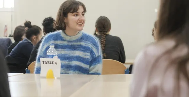 photo  jeanne malecot, actuellement en thèse, présente son parcours à des collégiennes au mans (sarthe) le jeudi 5 février 2026.  &copy;  ouest-france 