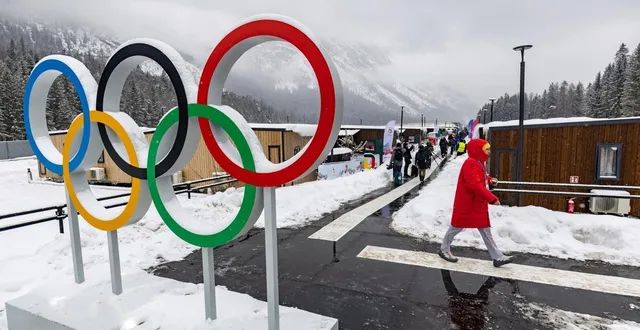 photo  le village olympique de cortina, construit avec des mobil-homes pour les athlètes.  &copy;  afp 