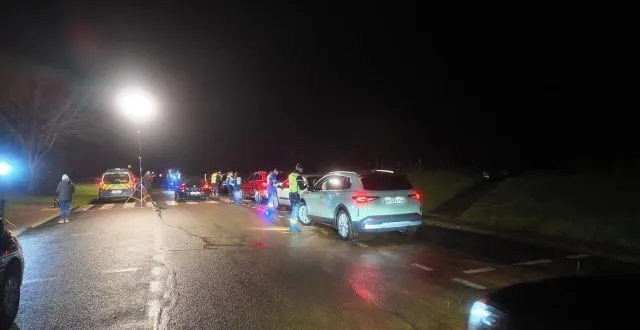photo  plus de 600 personnes ont été contrôlées dans la nuit du jeudi 5 au vendredi 6 février 2026.  &copy;  gendarmerie de maine-et-loire 
