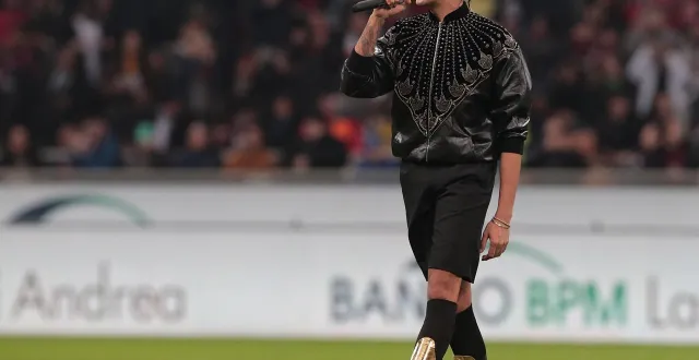 photo  ghali devrait se produire lors de la cérémonie d’ouverture des jeux olympiques de milan cortina 2026.  &copy;  emilio andreoli/getty images via afp 