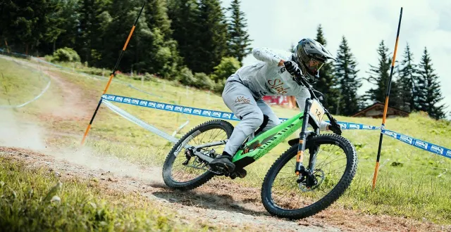 photo  le coureur manchois, léo grisel, rêve de garder son titre en slalom.  &copy;  léon gallino 