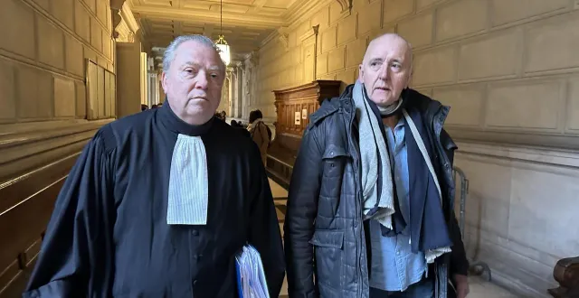photo  dany leprince et son avocat, maître morice, en décembre 2024, après leur passage devant la commission d’instruction de la cour de révision en vue d’un nouveau procès sur l’affaire e leprince.  &copy;  archives ouest france 