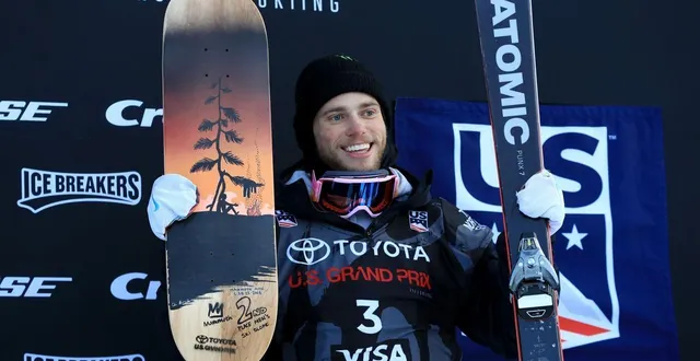 photo  gus kenworthy a partagé sur son compte instagram un message anti-ice réalisé en urinant dans la neige.  &copy;  sean m. haffey / getty images via afp 