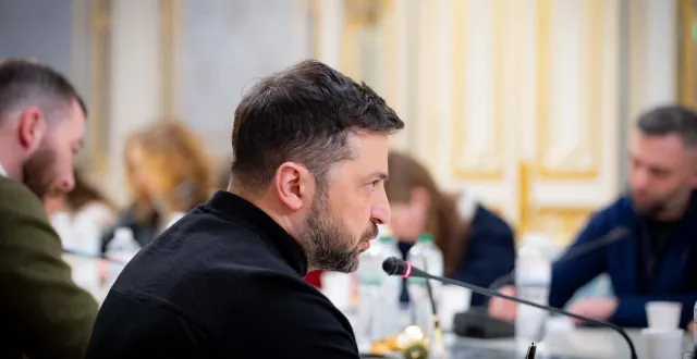 photo  le président ukranien volodymyr zelensky s’est exprimé sur les futurs pourparlers devant les journalistes à kiev, le vendredi 6 février 2026  &copy;  service de presse de la présidence ukrainienne via afp 