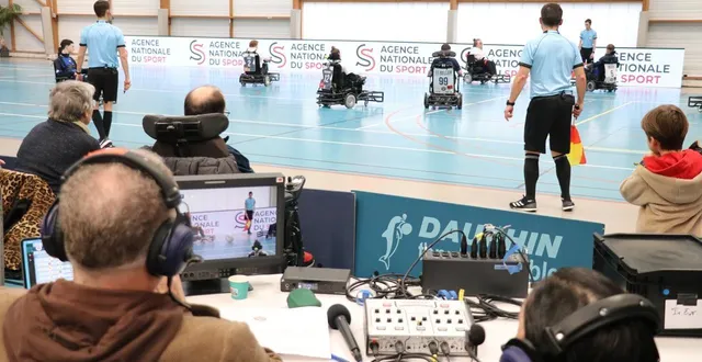 photo  pour la première fois, le week-end de championnat de france de foot fauteuil organisé à dinan était retransmis à la télévision.  &copy;  ouest-france 
