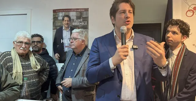 photo  lori helloco, premier adjoint de la ville de flers (orne), et candidat aux élections municipales, a inauguré samedi 7 février 2026 son local de campagne, au 5, rue du 6-juin.  &copy;  ouest-france 