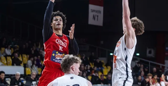 photo  thomas duchamp de la geneste a inscrit 20 points contre le csp.  &copy;  ouest-france 