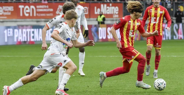 photo  le manceau adil bourabaa face au stade lavallois, le 7 février 2026.  &copy;  mathieu pattier / ouest france 
