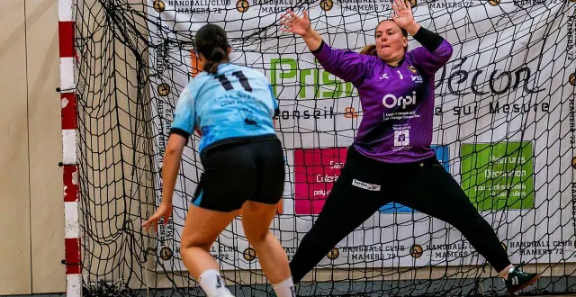 photo  séverine laloi et le hbc mamers ont fait le plein de confiance contre angers.  &copy;  archive arnaud despelchain 