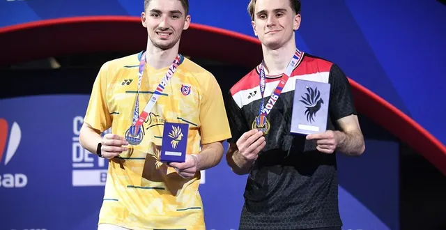 photo  alex lanier (à droite) a battu christo popov (à gauche), ce dimanche 8 février 2026, en finale des championnats de france à caen.  &copy;  gerard piwtorak 