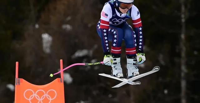 photo  lindsey vonn lors de ses entraînements pour les jo 2026.  &copy;  afp / stefano rellandini 