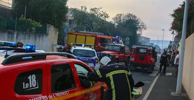 photo  les sapeurs-pompiers de l’hérault ont participé à l’évacuation de plus de quatre-vingts personnes ce dimanche matin.  &copy;  nicolas guyonnet/hans lucas via afp 