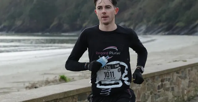 photo  yves héloury, ici à binic, s’impose avec brio sur les 54 km de la 24e édition du glazig ce dimanche  &copy;  ouest-france 