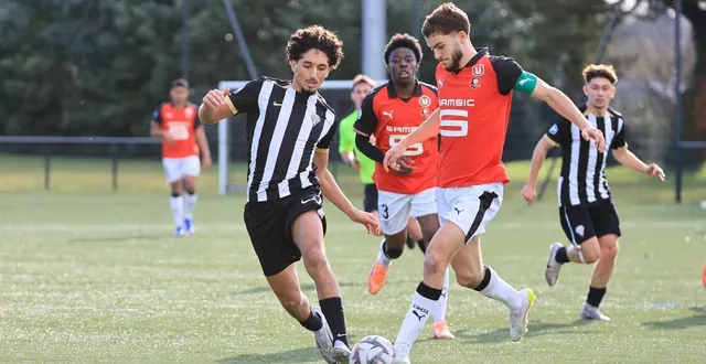 photo  el baraka (à gauche) et les angevins ont cédé, à dix, en fin de match.  &copy;  philippe naudin 