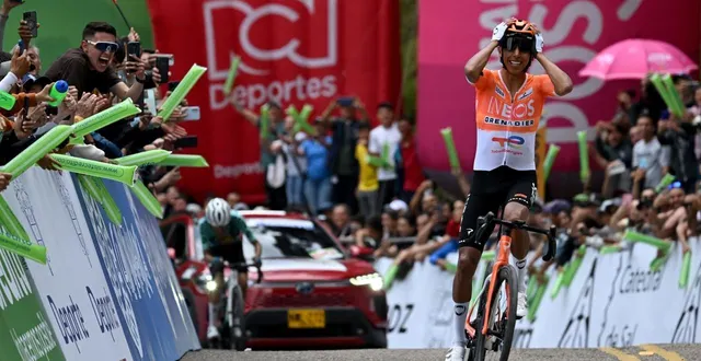 photo  egan bernal a défendu son titre de champion de colombie, dimanche 8 février.  &copy;  raul arboleda / afp 