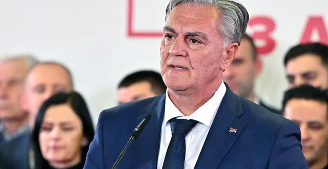 photo  sinisa karan, le candidat du parti dirigé par le président déchu milorad dodik, a vu sa victoire à la présidentielle de l’entité serbe de bosnie confirmée dimanche 8 février 2026, après l’annulation partielle du scrutin en novembre.  &copy;  elvis barukcic / afp 