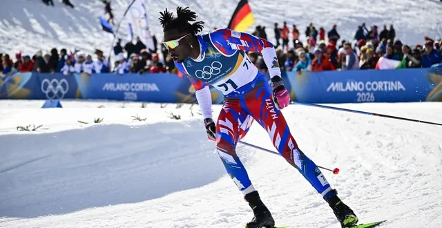 photo  stevenson savart lors de l’épreuve de skiathlon, le 8 février 2026 aux jeux olympiques de milan-cortina.  &copy;  tobias schwarz / afp 