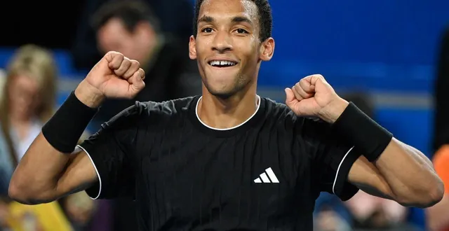 photo  felix auger aliassime après sa victoire au tournoi de montpellier.  &copy;  sylvain thomas / afp 