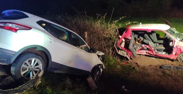 photo  deux véhicules se sont percutés dimanche 8 février soir à sèvremoine.  &copy;  gendarmerie de maine-et-loire 