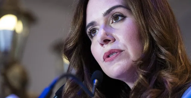 photo  la candidate à la mairie de paris sarah knafo le 12 juillet 2026.  &copy;  magali cohen / hans lucas via afp 