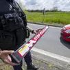 photo les policiers ont arrêté la voiture du fuyard à l’aide d’un dispositif stop stick.