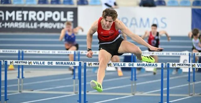 photo  adrien tiaïba a décroché le titre de champion de france u18 à miramas (bouches-du-rhône), ce dimanche 8 février 2026, en s’offrant un record national dans sa catégorie.  &copy;  jérôme lagunegrand 