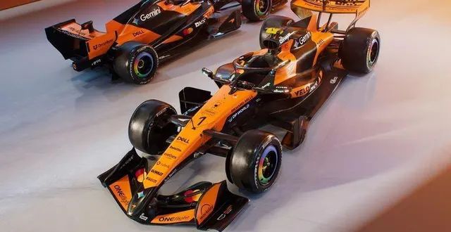 photo  la livrée de la mclaren 2026, avec le numéro 1 de lando norris, champion du monde en titre.  &copy;  mclaren 