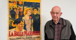 actu cin&eacute;ma  jean-pierre bleys devant une des affiches qui illustrera l’exposition à la grange-dîmière, à beaucouzé, à partir de mercredi. 