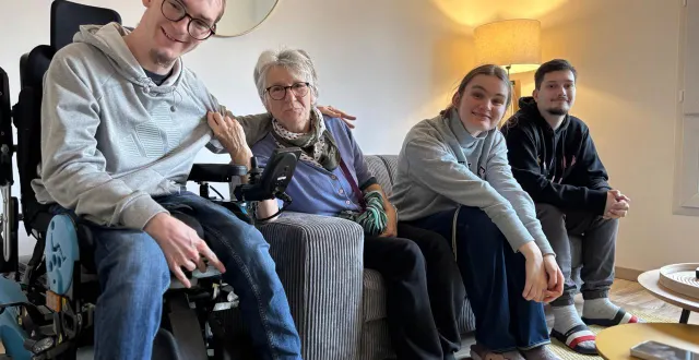 photo  sablé-sur-sarthe, mardi 3 février 2026. nolan, geneviève, clémence et yani cohabitent depuis quelques jours.  &copy;  le maine libre 