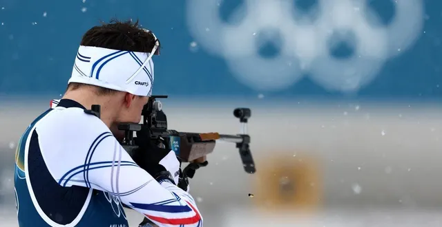 photo  le français éric perrot à l’entraînement avant les jeux olympiques d’hiver de milan-cortina 2026 à antholz, le 5 février 2026.  &copy;  franck fife / afp 