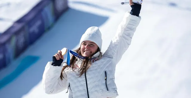 photo  suite à la chute de lindsey vonn, breezy johnson est devenue championne olympique de descente ce dimanche 8 février lors des jo 2026 de milan-cortina.  &copy;  luciano maria bisi / afp 