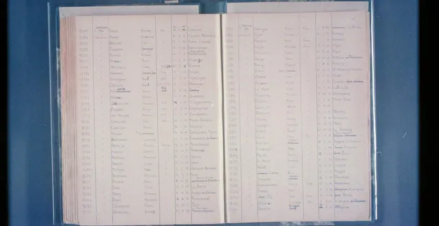 photo  le registre des prisonniers du camp de dachau, où michel a appris en triant que son oncle était « mort pour la france ».  &copy;  avec l’aimable autorisation de la famille 