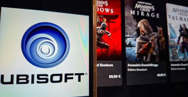 photo  le logo d’ubisoft, alors qu’un mouvement de grève s’annonce.  &copy;  riccardo milani / hans lucas via afp 