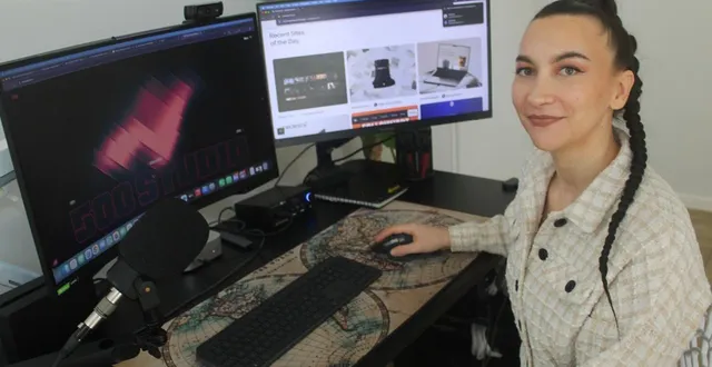 photo  océane paranthoen conçoit des sites web depuis son studio, à plabennec.  &copy;  ouest-france 