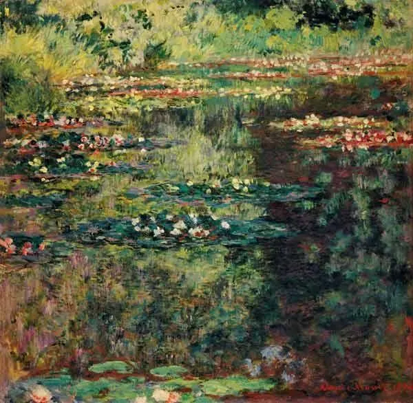 photo la toile « étang aux nymphéas » peinte en 1904 par claude monet a été restituée par le musée des beaux-arts de caen à son propriétaire en 1999.  ©  musée des beaux-arts