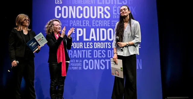 photo  léonie mornet, élève de terminale au lycée jean-monnet, à cognac (charente), avait remporté l’édition 2025 du concours de plaidoiries des lycéens avec son sujet « la rue : droits des femmes exclus ».  &copy;  martin roche / archives ouest-france 