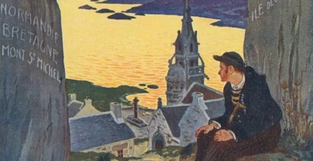 photo  carte postale de promotion de la compagnie des chemins de fer de l’ouest, qui desservait la normandie et la bretagne.  &copy;  collection musée de la carte postale 