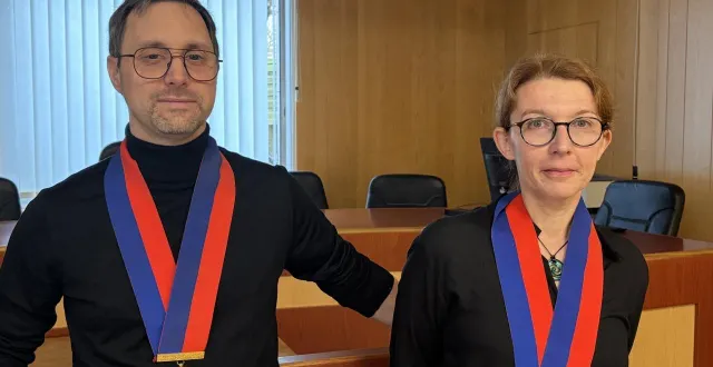photo  vincent-louis voinchet et sophie lenoël, nouveau président et nouvelle vice-présidente du conseil de prud’hommes d’alençon.  &copy;  ouest-france 