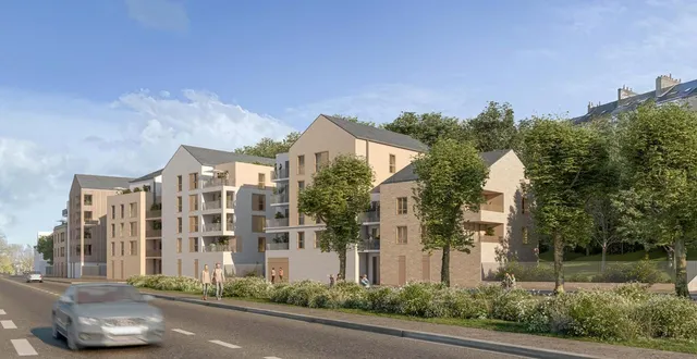 photo  le projet de 60 logements quai louis-blanc, au mans (sarthe), à proximité de la passerelle d’enfer qui enjambe la sarthe, est contesté par un collectif.  &copy;  cogedim 