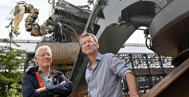 photo  pierre orefice et françois delarozière, coauteurs de l’arbre aux hérons, projet abandonné par nantes métropole en 2022, assignent la collectivité en justice.  &copy;  jérôme fouquet/ouest-france 